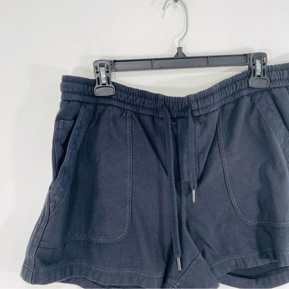 Athleta Farallon Black Mid Rise Drawstring Waist Organic Cotton Shorts 16 - Picture 5 of 14